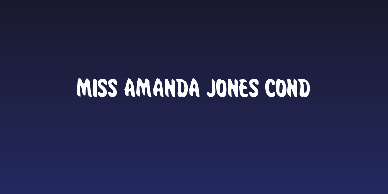 Miss Amanda Jones Cond Social Header