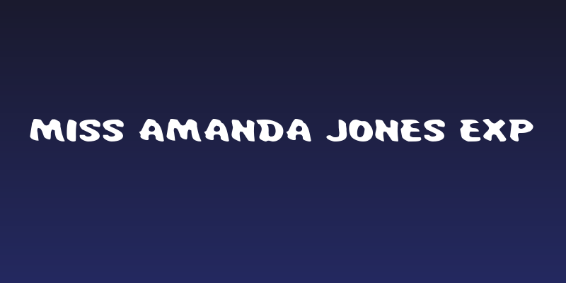 Miss Amanda Jones Exp Social Header