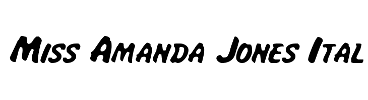 Miss Amanda Jones Ital  Frei Schriftart Herunterladen