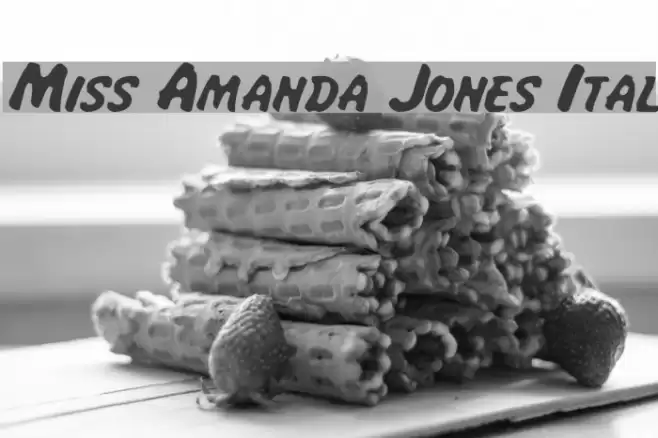 Miss Amanda Jones Ital Font examples