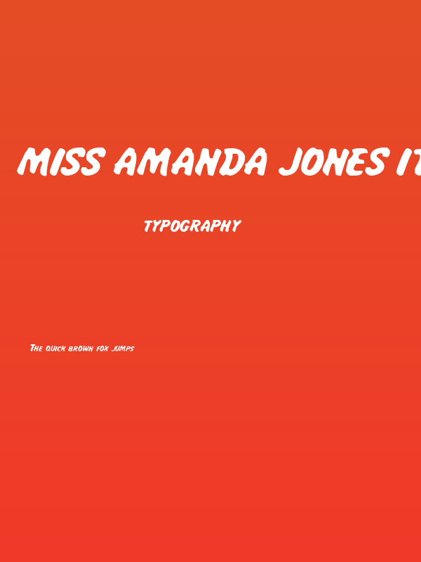 Miss Amanda Jones Ital Poster