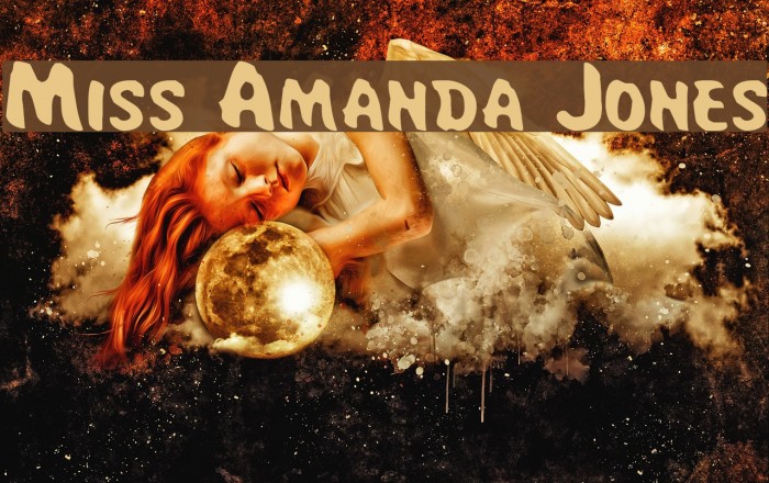 Miss Amanda Jones Font examples