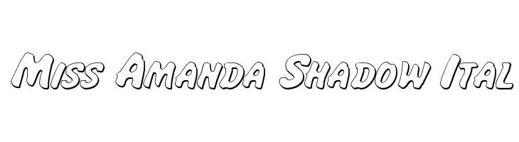Miss Amanda Shadow Ital Font
