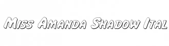 Miss Amanda Shadow Ital  Descarca Fonturi Gratis