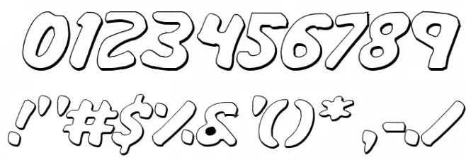 Miss Amanda Shadow Ital Font OTHER CHARS