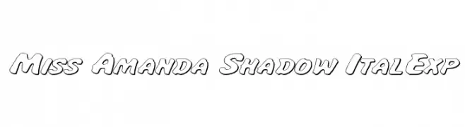 Miss Amanda Shadow ItalExp  フリーフォントのダウンロード