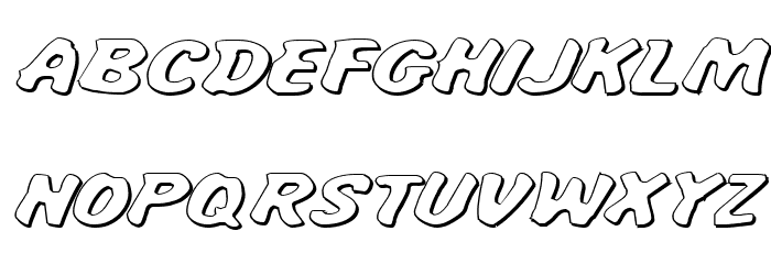 Miss Amanda Shadow ItalExp Font LOWERCASE