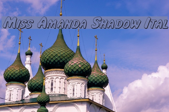 Miss Amanda Shadow Ital Font examples