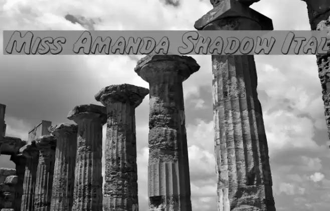 Miss Amanda Shadow Ital Font examples