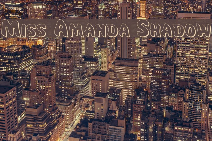 Miss Amanda Shadow Font examples
