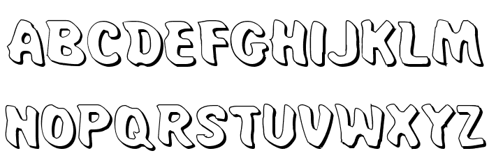 Miss Amanda Shadow Font LOWERCASE
