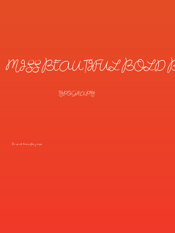 Miss Beautiful Bold Bold Poster