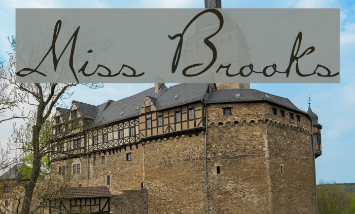 Miss Brooks Schriftart examples