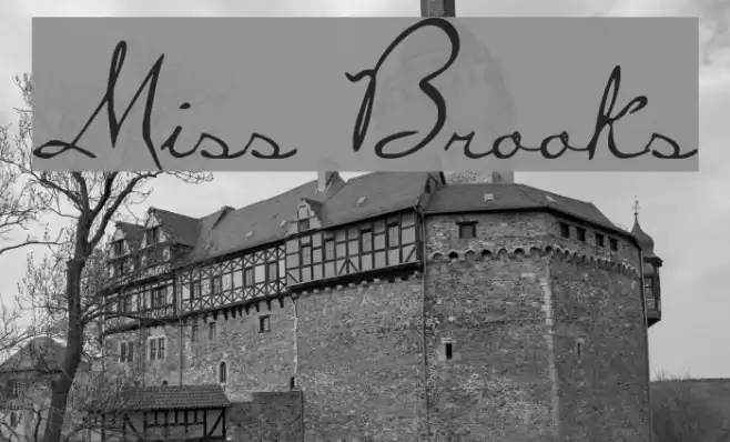 Miss Brooks Schriftart examples