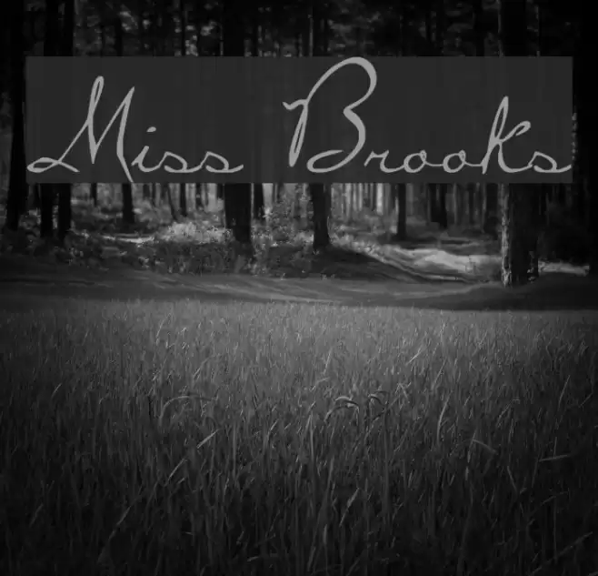 Miss Brooks Schriftart examples
