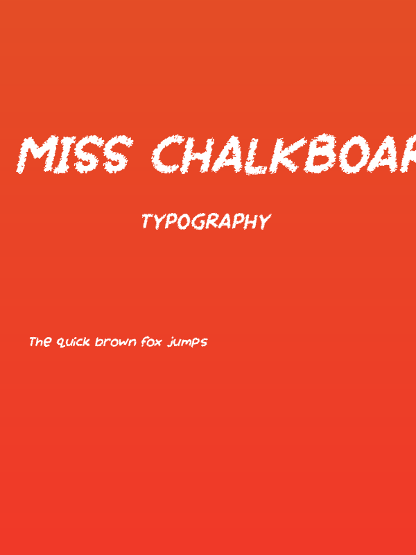 Miss Chalkboard Italic Poster