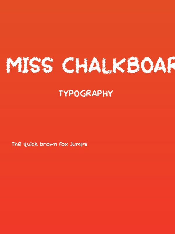 Miss Chalkboard Poster