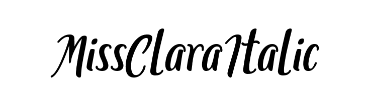 Miss Clara Italic  Fuentes Gratis Descargar