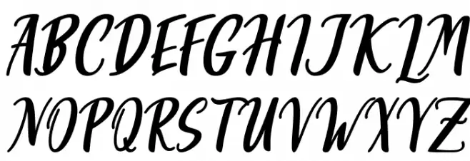 Miss Clara Italic Caratteri MAIUSCOLE