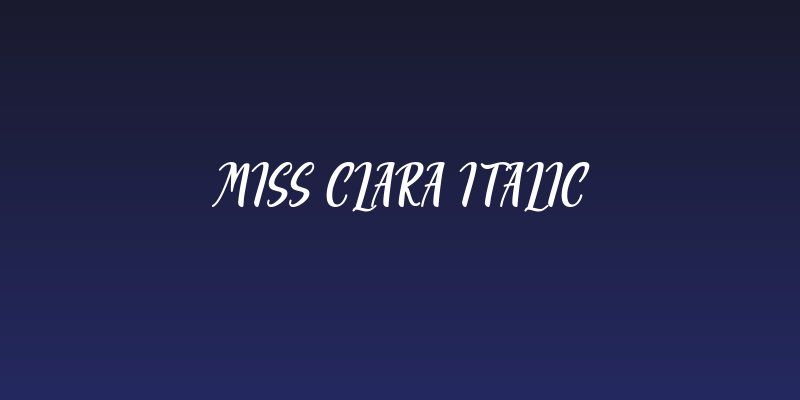 Miss Clara Italic Social Header