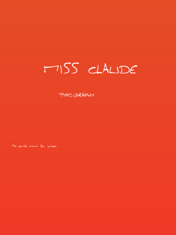Miss Claude Poster