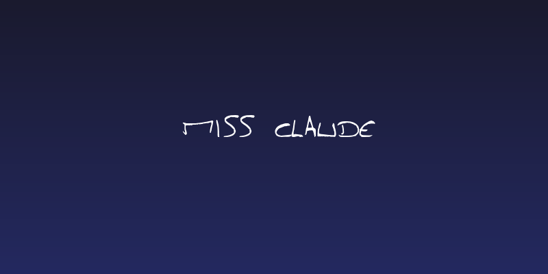 Miss Claude Social Header