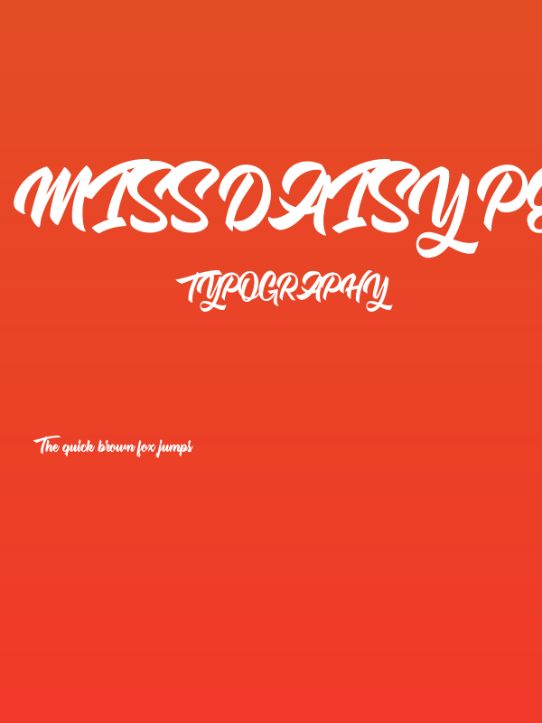 Miss Daisy Personal Use  Poster