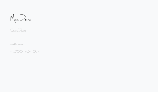 Miss Diikae Business Card