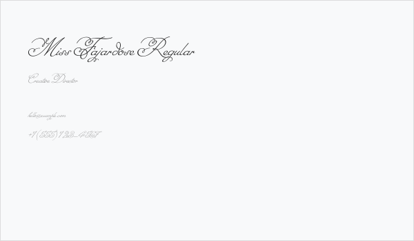 Miss Fajardose Regular Business Card
