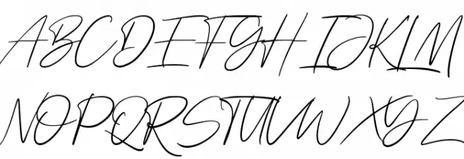 Miss Gendhis Font UPPERCASE