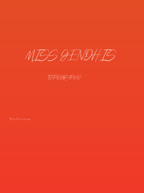 Miss Gendhis Poster