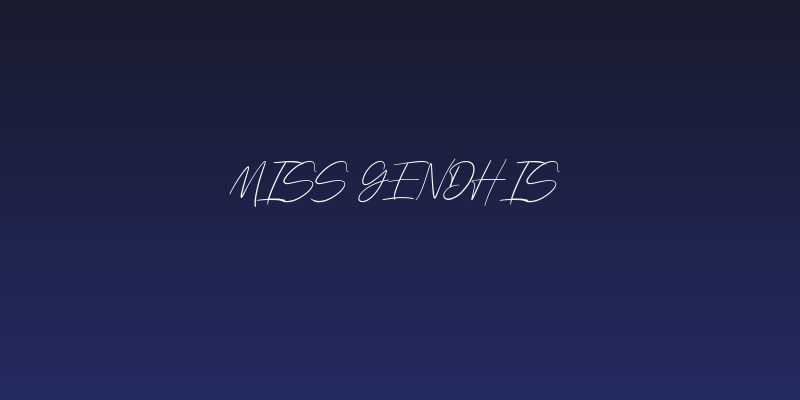 Miss Gendhis Social Header