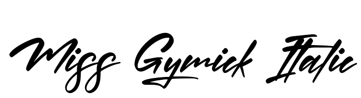 Miss Gymick Italic  les polices de caractères gratuit tlcharger