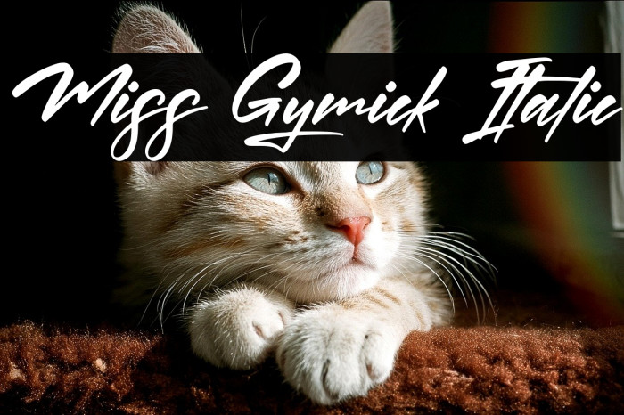 Miss Gymick Italic Example 3