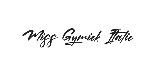 Miss Gymick Italic Logo