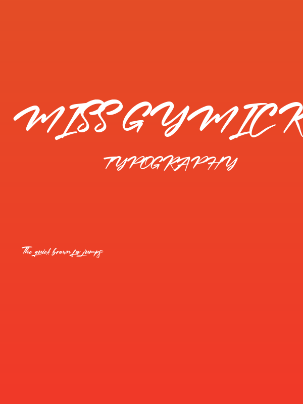 Miss Gymick Italic Poster