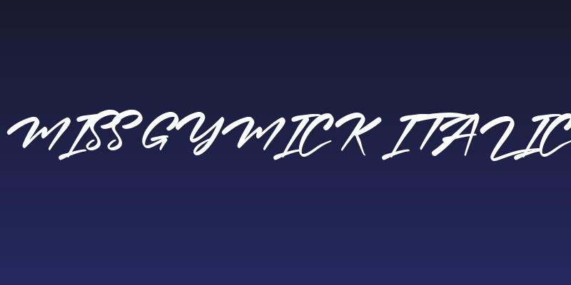 Miss Gymick Italic Social Header