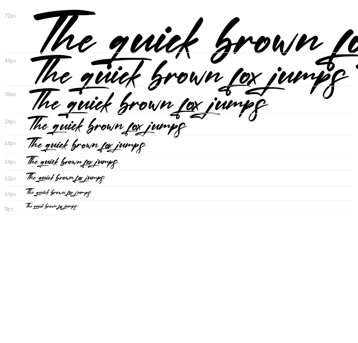 Miss Gymick Italic Waterfall