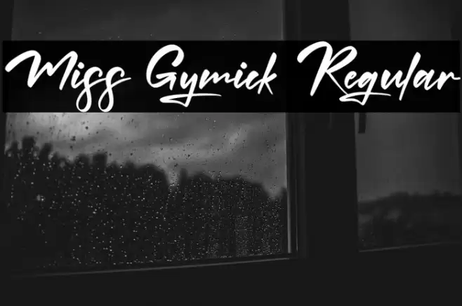 Miss Gymick Regular Font examples