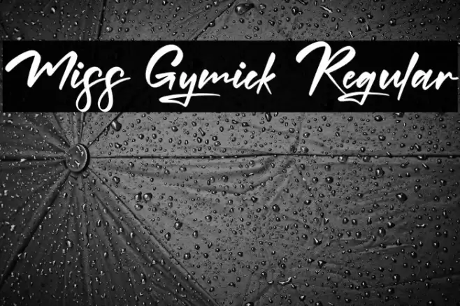 Miss Gymick Regular Font examples