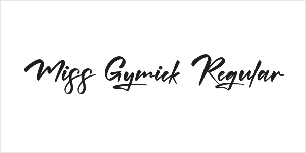 Miss Gymick Regular Logo