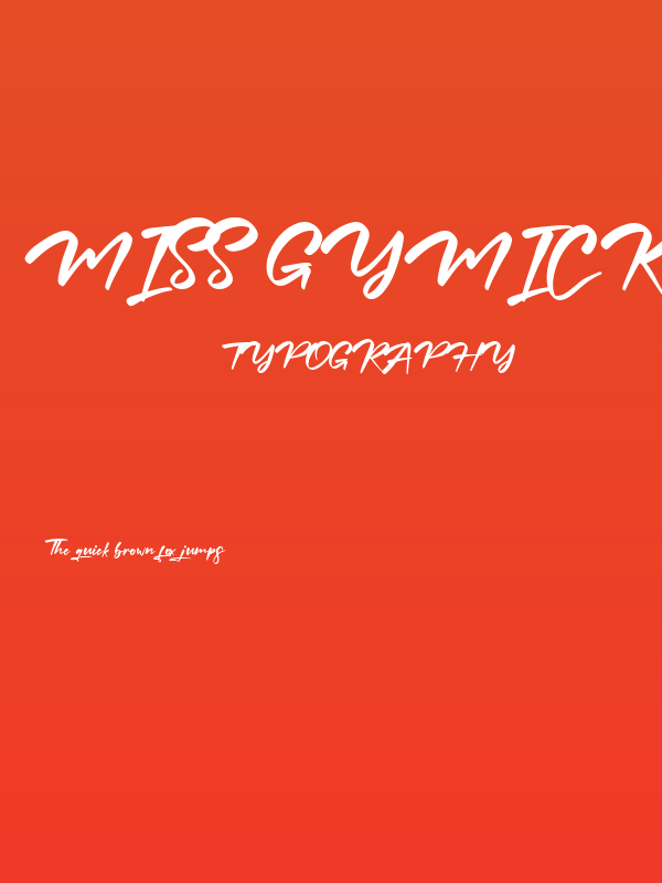 Miss Gymick Regular Poster