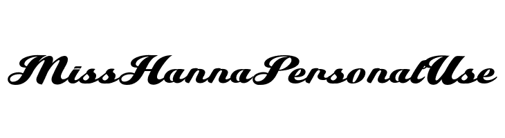Miss Hanna Personal Use  font caratteri gratis