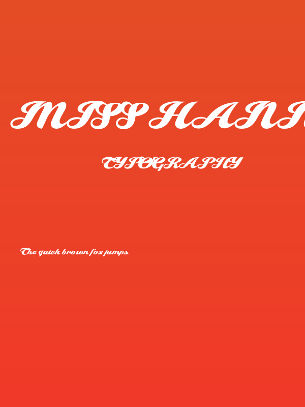 Miss Hanna Personal Use Poster