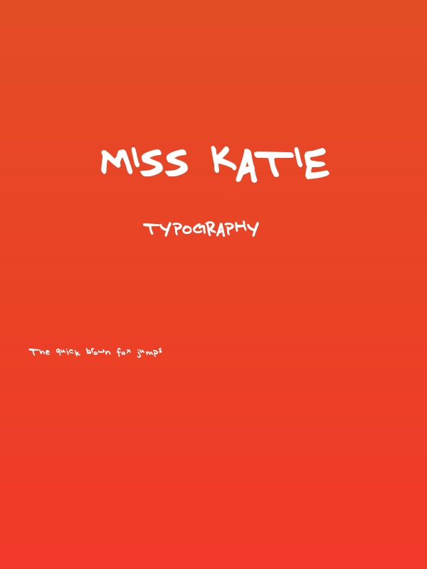 Miss Katie Poster