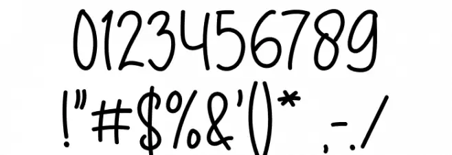 Miss Nelly フォント その他の文字