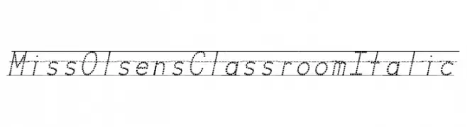 Miss Olsen's Classroom Italic  baixar fontes gratis