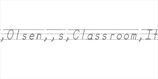 Miss Olsen's Classroom Italic Logo