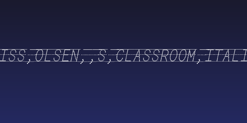 Miss Olsen's Classroom Italic Social Header