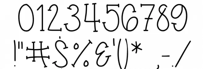 Miss Smarty Pants Skinny Font OTHER CHARS